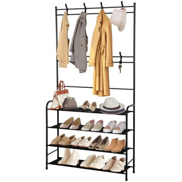 ВЕШАЛКА, ВЕШАЛКА ДЛЯ ОДЕЖДЫ, ОБУВЬ С ПОЛКОЙ, НАПОЛЬНАЯ, МЕТАЛЛИЧЕСКИЙ ЧЕРДАК