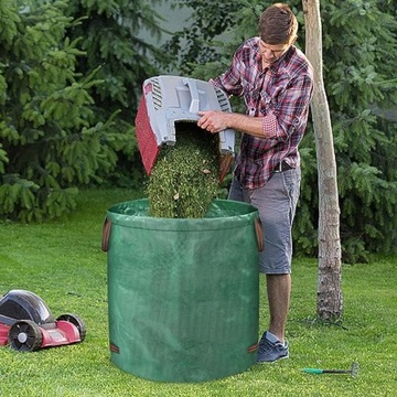 Мешок для садовых листьев, корзина для компоста, большой мешок с ручками, 500 л.