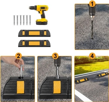 2 STRONG ограничителя парковочного колеса, резиновый сепаратор, бампер, 58 см