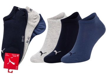PUMA SKARPETY SKARPETKI STOPKI 3 PARY WIELOKOLOROWE r.39-42