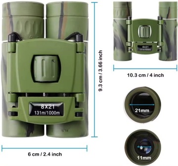 БИНОКЛЬ 8х21 ДЕНЬ НОЧЬ СТЕКЛО ОПТИКА ДЛЯ ДЕТЕЙ ВОЕННЫЙ ИСКАТЕЛЬ