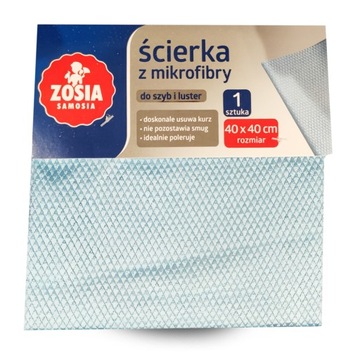 ŚCIERKA MIKROFIBRY ZOSIA SAMOSIA DO SZYB LUSTER