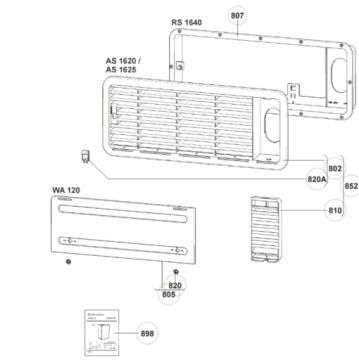 Решетка вентилятора холодильника Dometic LS 100, белый, Electrolux LS100, автодом