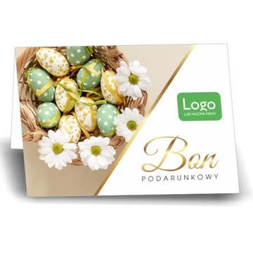 Bon podarunkowy VOUCHER logo koperta A6 projekt