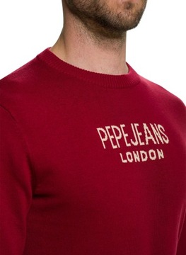 Sweter męski PEPE JEANS r. M bordowy