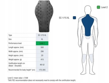 ЗАЩИТА СПИНЫ SAS-TEC LEVEL2 XL