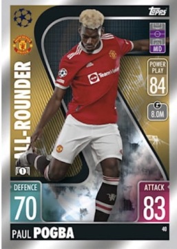Topps Match Attax 2021/22 Rounder Pogba 40