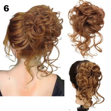 ПРИКРЕПЛЕННЫЙ БОН на резинке с резинкой BON DIN CURLY HAIR, светлый блондин, 24.