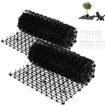 2x PLASTIKOWA SIATKA KRATKA KOLCE ODSTRASZACZ NA KOTY MATA KOLCAMI 30X200CM