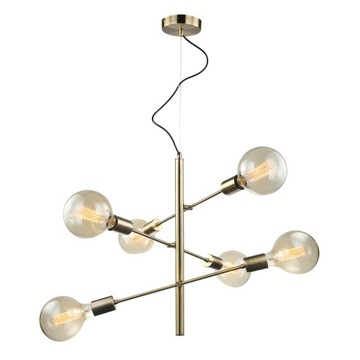 ZŁOTA LAMPA WISZĄCA MADALYN MDM3582/6 AB ITALUX