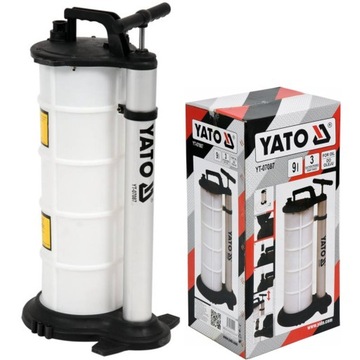 ЛЕГКАЯ РУЧНАЯ ПРИСОСКА YATO, СЕРЕБРЯНАЯ, МАСЛЯНАЯ ВСАСЫВАЮЩАЯ, 3 ЗОНДА YT-07087