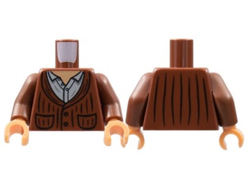 Lego Nowy Tors Reddish Brown Cardigan jw083 Dr. Henry Wu 973pb4775c01