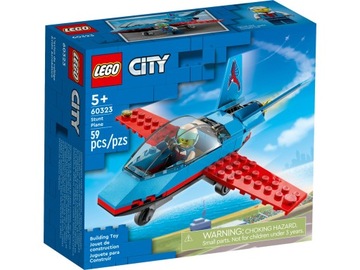 LEGO CITY Samolot Kaskaderski Odrzutowiec Akrobacje 59 Klocki 5+