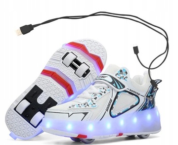 BUTOROLKI BUTY LED Z KÓŁKAMI WROTKI ROLKI