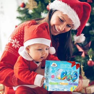 НАДУВНОЙ ЦИЛИНДР КРАСОЧНЫЙ РОЛИК ЗВУЧИТ ИГРУШКА ДЛЯ ОБУЧЕНИЯ ПОЛЗАТЬ +3 КОЛОКОЛЬЧИКА