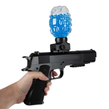 PISTOLET ELEKTRYCZNY BROŃ AUTOMATYCZNA NA ŻELOWE KULKI MAGAZYNEK NA 600 KUL