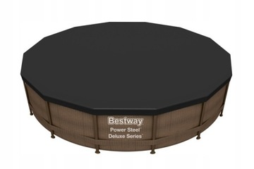 MOCNA WINYLOWA POKRYWA NA BASEN STELAŻOWY 427 cm - BESTWAY 58248