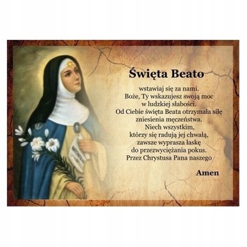 Pocztówka 9. Mój Patron - św. Beata