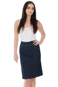 SPÓDNICA JEANS MIDI (38-54) KOLORY r.44