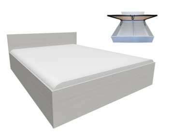 Łóżko VICTORIA LUX 140 rama metal sosna - kolory