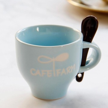 1 шт. мини-керамическая кружка с милыми буквами и узором, однотонная кофейная чашка, 120 мл, синяя