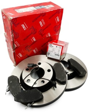ПЕРЕДНИЕ ДИСКИ + КОЛОДКИ TRW ДЛЯ VW PASSAT B5 280MM