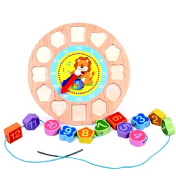 СОРТЕР ДЕРЕВЯННЫЕ ЧАСЫ + НАЗВАНИЕ БИСЕРА ДЛЯ ДЕТЕЙ В ПОДАРОК