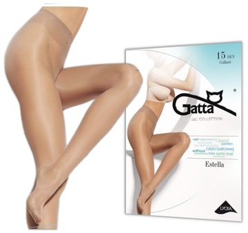 GATTA RAJSTOPY ESTELLA T-BAND 15 DEN 2-S VISONE
