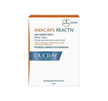 DUCRAY ANACAPS REACTIV na wypadanie włosów 30 kaps