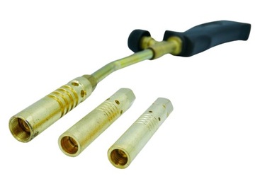 ГАЗОВАЯ КРОВЕЛЬНАЯ ГОРЕЛКА ДЛЯ ПАЙКИ, ПАЯЛЬНИК, 3 КРУГЛЫХ УЗКИХ НАСАДКИ, ШЛАНГ