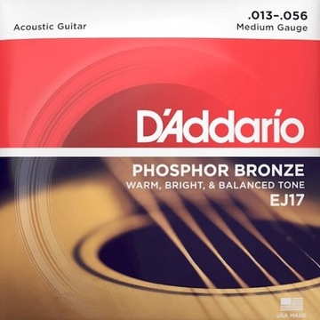 Struny D'Addario EJ17 do gitary akustycznej