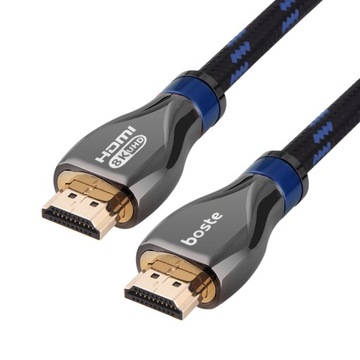 BOSTE MOCNY KABEL PRZEWÓD HDMI DO HDMI v2.1 8K 60 HZ ULTRA HD 18GB 2M CERT