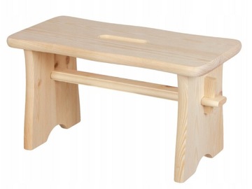Taboret Drewniany Krzesełko Niskie Sosnowe Ryczka
