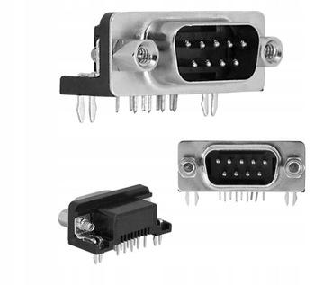 D-SUB DB9 RS232 wtyk lutowany do druku