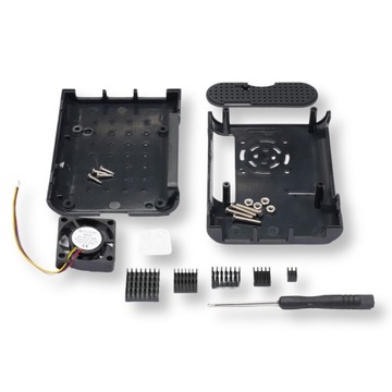 Корпус для Raspberry Pi 5 с ШИМ-управляемым вентилятором и 5-ю радиаторами