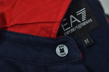 EA7 EMPORIO ARMANI Męska Logowana Koszulka Polo M