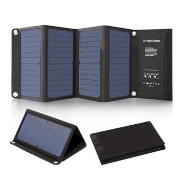 Przenośny składany panel słoneczny 28W USB5V torba