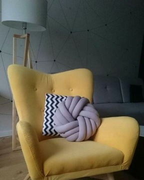 Тканая подушка KNOT PILLOW узел цвета