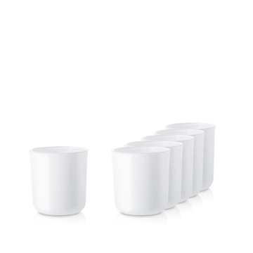 Szklany pojemnik do zalewu świec 70808 biały mat szklanka 270 ml kpl. 6 szt