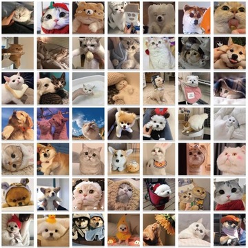 Наборы наклеек Kawaii Animal Cat Dog, 100 шт.