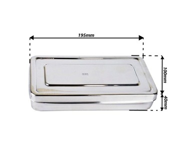 Металлический контейнер для инструментов для стерилизации.