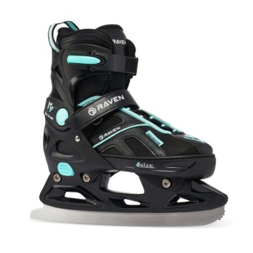 Фигурные коньки 2в1 регулируемые RAVEN Pulse черный/голубой 40-43