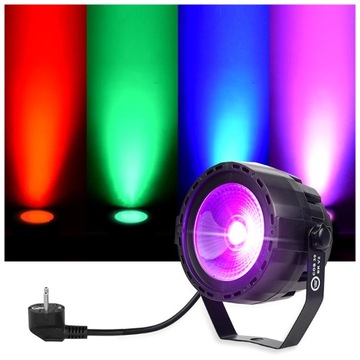 REFLEKTOR PAR EFEKT ŚWIETLNY LED RGB OŚWIETLENIE SCENICZNE LAMPA DISCO