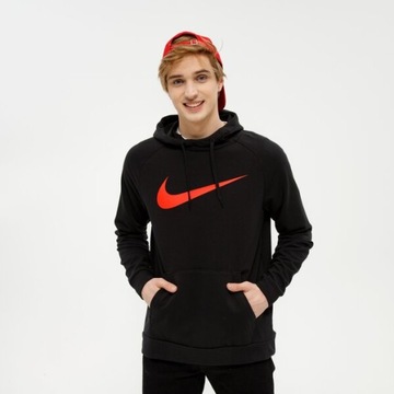 bluza nike meska bluza z kapturem duże logo czerwony swoosh