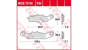 Klocki hamulcowe TRW MOTO MCB757SI