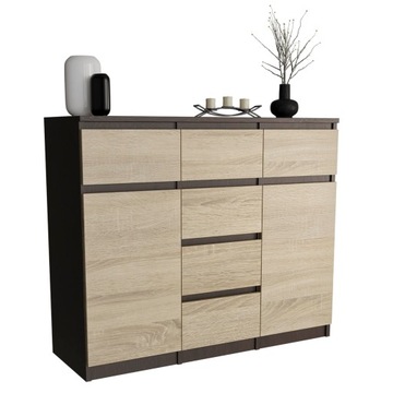 Komoda 6 szuflad 120 duża SS-62D WENGE MIX SONOMA MOB