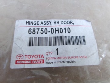 PANT PRAVÝ HORNÍ DVEŘE ZADNÍ TOYOTA YARIS IV AYGO II CHR AURIS