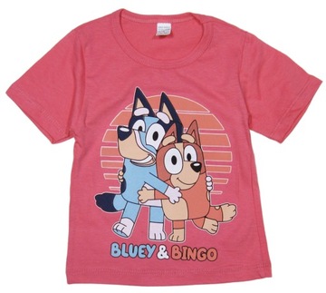 Bluzka Bluzeczka T-SHIRT Koszulka na Krótki Rękaw PIESKI * 104/110
