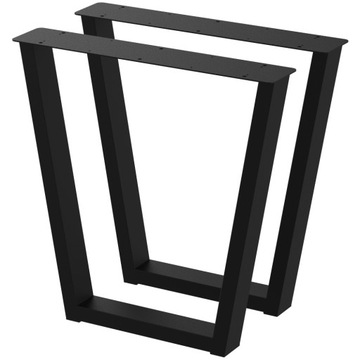 V2 8040 NOGI METALOWE DO STOŁU I BIURKA LOFT INDUSTRIAL - 715 MM CZARNE