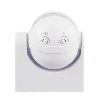 Czujnik Ruchu PIR IP44 220-240V AC 300W Detekcja Na Podczerwień Biały